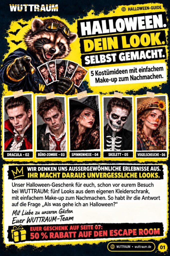 WUTTRAUM Halloween-Guide mit fünf DIY-Kostümideen